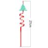 Spiral Christmas Plastic Straw Food Grade Christmas Party Decor Christmas Cartoon Straw  Children