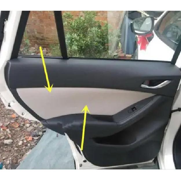 Microfiber Front/Rear Door Panel Armrest Leather Cover Protective Trim For Mazda CX-5 2013 2014 2015 Car Interior