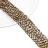 Oval Faceted Gold-Edged Glass Crystal Rice Beads for Jewelry Making