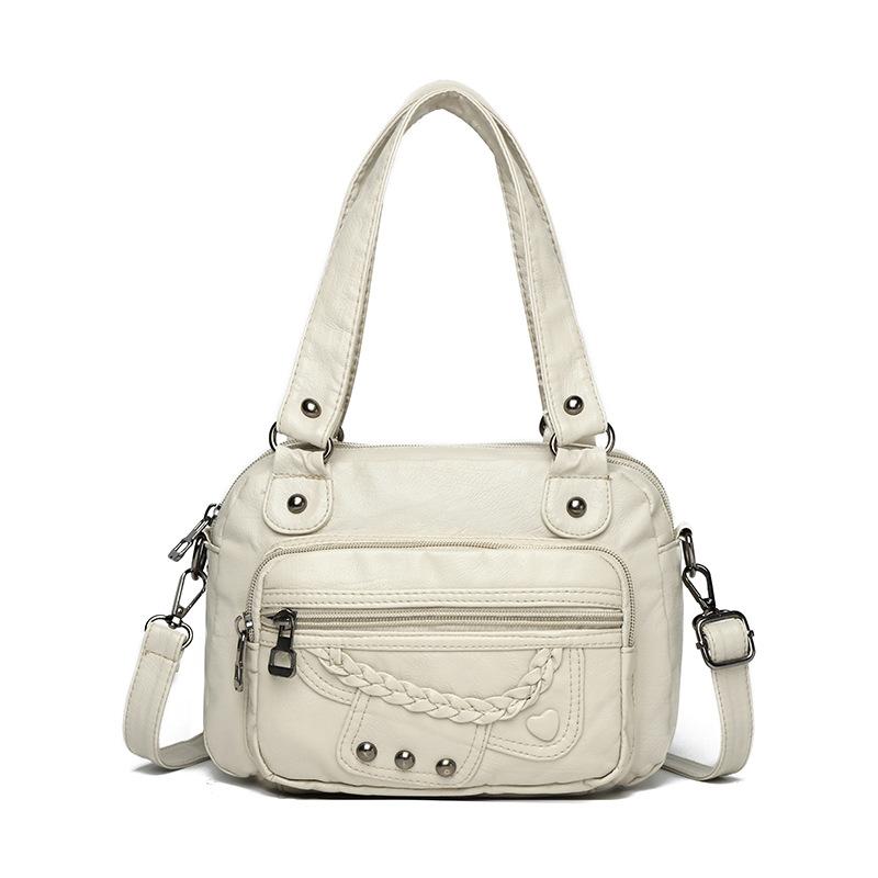 Soft Leather Bag Crossbody Portable Underarm Women's Bag Trendy Handbag New High-end Medium Mother Mobile Phone Bag