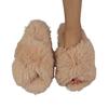 Men's and Women's Same Cotton Drag Couple's Slippers One-word Cross-hairy Design Slippers Winter Sweat-absorbing Anti-