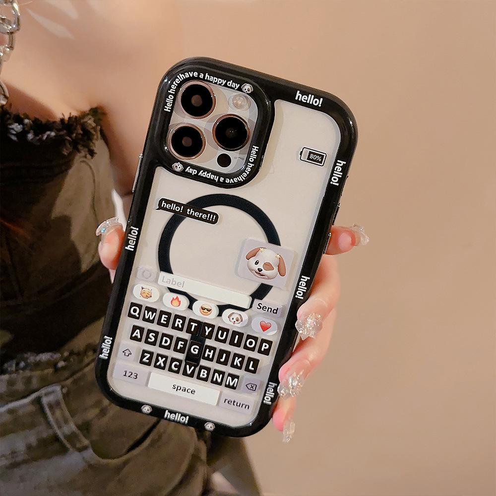 

Клавіатура Ins Щеня для 17Pro Max для Чохол для телефону Apple для IPhone13 Акрил 15 Трендовий та Крутий Магнітна адсорбція 16 11 6.1