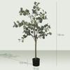 Decorative Artificial Plant 120 cm Synthetic Eucalyptus with 230 Leaves in Pot for Indoor Green