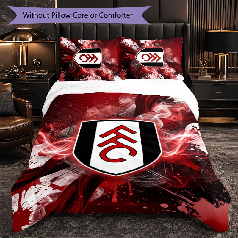 Set Biancheria da Letto Fulham Football 3 Pezzi Morbido Set Copripiumino con Federe Set Decorazione Camera da Letto per la Casa
