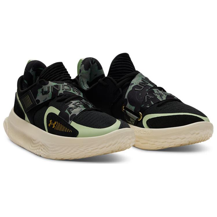 Under Armour Flow FUTR X 4 Black Retro Green Camo Unisex Sneakers Metallic-Gold 3027772-001