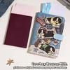 Cute Cartoon PU Passport Cover for Travel, Multi-Functional ID Card Holder Wallet, Portable Ticket & Credit Card Organizer