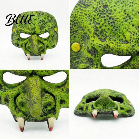 Accessoire de Fête d'Halloween Masque de Vieille Sorcière pour Adultes Horreur Mousse Verte Demi Visage PU Léger Mascarade Accessoire Fête Cosplay Costume Carnaval