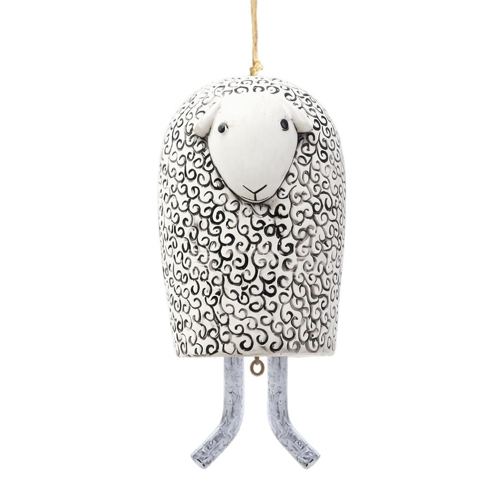 Ceramic Wind Hanging Ornament Animal Shaped Bell for Indoor Outdoor Garden Home Decor Porch Patio
