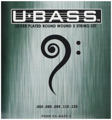 Ukulele Bass Strings Silver Plated Round Wound 5 Strings (U/BASS) KA-BASS-5 []