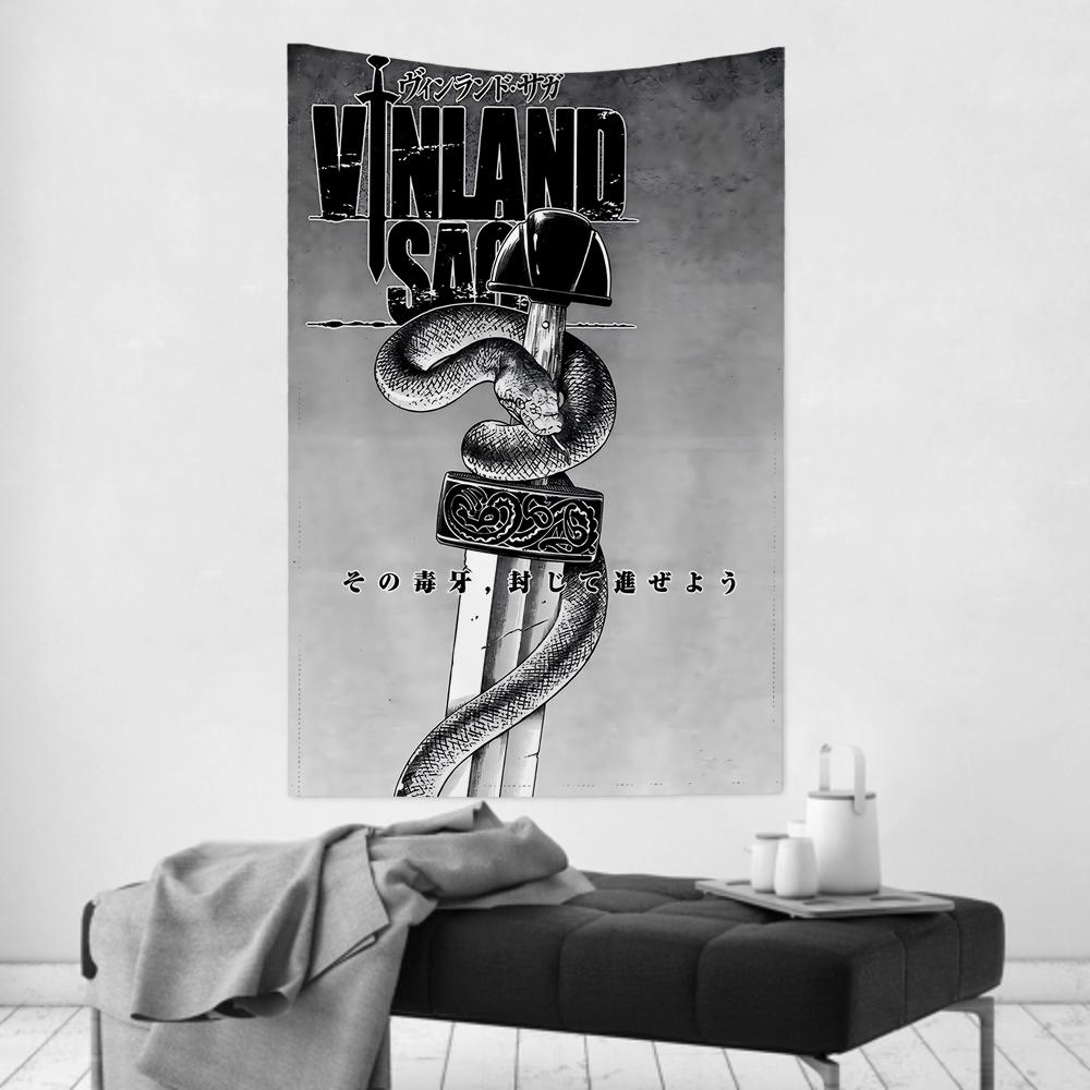 Anime Comics Tapestry Room Decor VVinland Sagas Wall Cloth Party Hanging Background Room Decor Baby Room