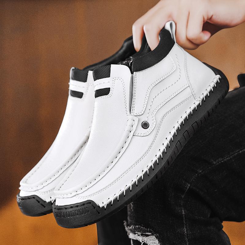 38-48 Handgefertigte Echte Lederstiefel Herrenschuhe Bequeme Stiefeletten Für Herren Freizeitschuhe Große Größen Werkzeugschuhe