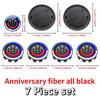 7Pcs 50th Anniversary Fiber Black Car Hood Front Rear Trunk Emblem Badge For BMW F20 E36 E46 X6 M4 E60 E93 E87 G01 G20 X3 X5 F30 FV7