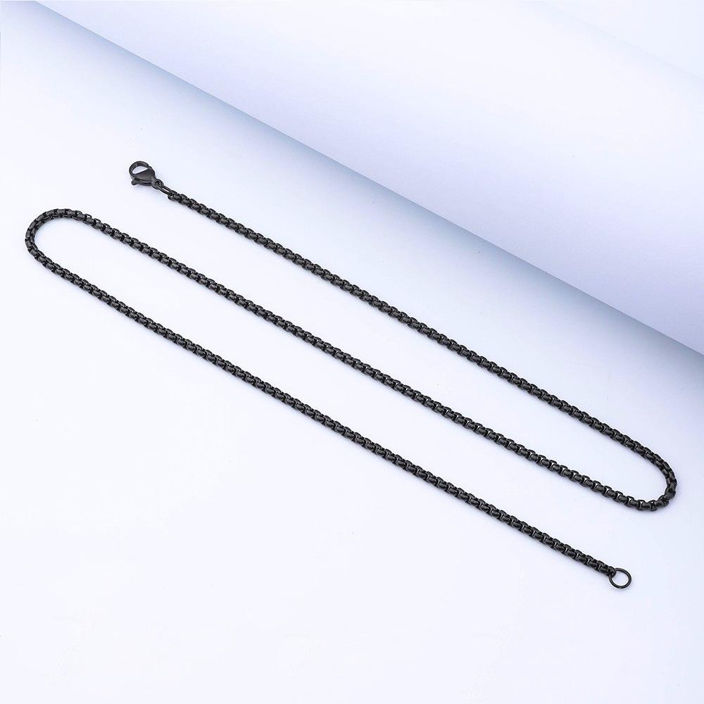 2mm Stainless Steel Box Chain Necklace For  Making Gold Sliver Black Color Steel Choker