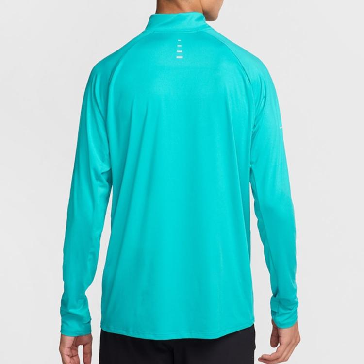 Nike Dri-Fit Stride Quick-Drying Versatile Raglan Sleeve Long Sleeve T-Shirt Men Tops Cactus-Green Silver HV2181345