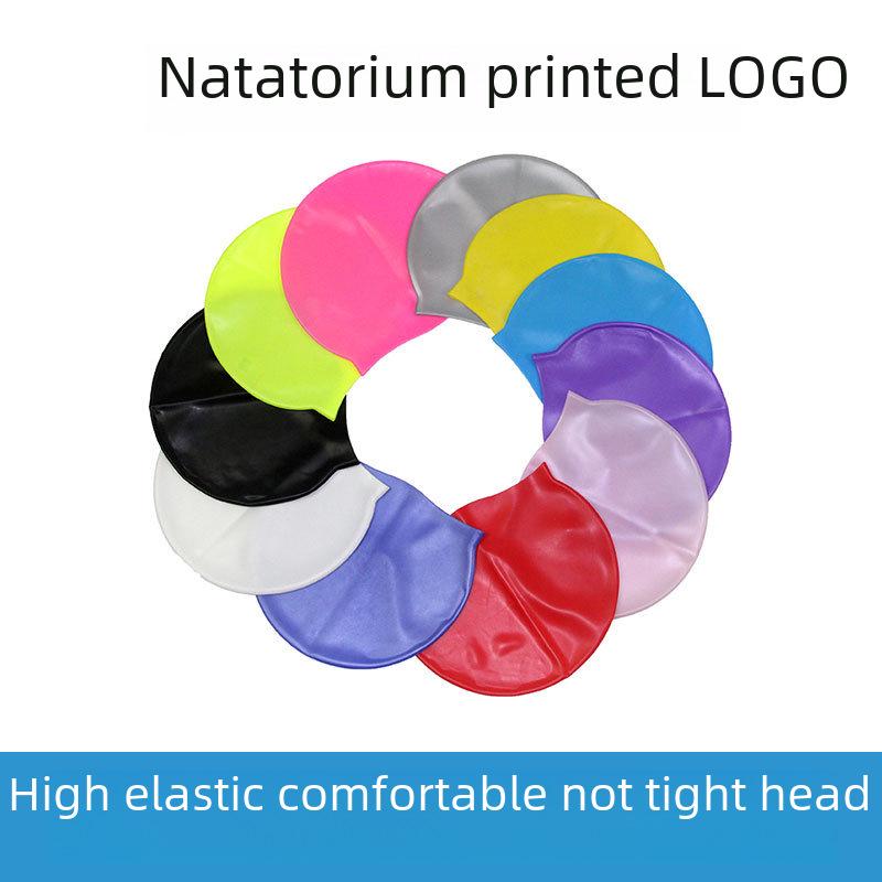 Silicone Waterproof Swimming Cap for Long Hair - Professional Diving Protection, Solid Color