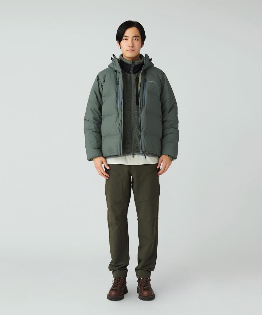 Snow Peak Seamless Hooded Down Jacket Outerwear Jacket with Down Size L for Men and Women SPF-JK-25AU904, Insulation, Gray,