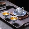 Portable Blue and White Ceramic Tea Set