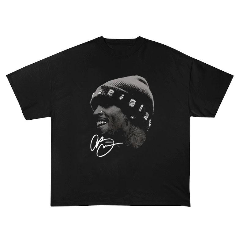 New Chris Brown Portrait Signature Gift For Fans Unisex S-5XL Shirt SS1755 Unisex T-Shirt