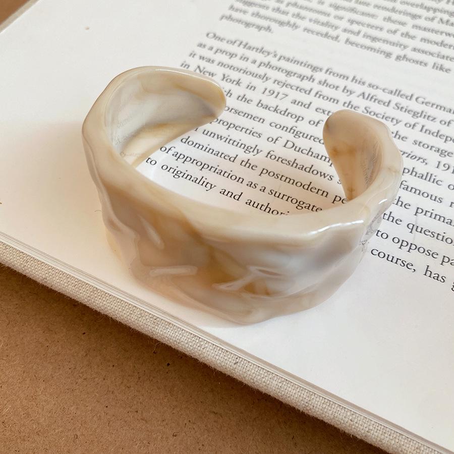 Europejski i Amerykański Akrylowy Geometryczny Okrągły Bransoletka - Luksusowa Wysokiej Klasy Przesadzona Biżuteria Ręczna