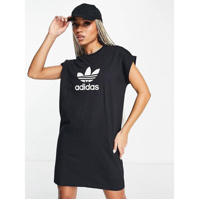 

Черное платье-футболка adidas Originals adicolor