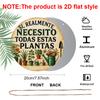2D Flat Aluminum Wall Art with A Whimsical Design 7.87 Inches X 7.87 Inches Perfect for Plant Lovers; Ideal for Farms, Gardens, Farmhouses, Cafes