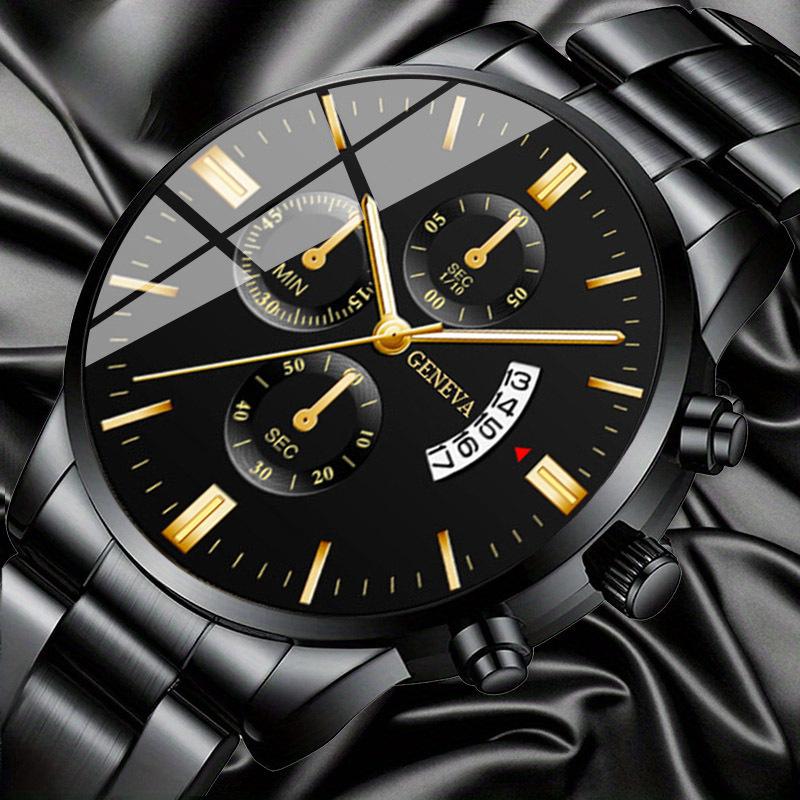 3 Stück/Set Lässige Mode Herrenuhr Herrenuhr Set Quarz Uhr Perfektes Geschenk für Männer