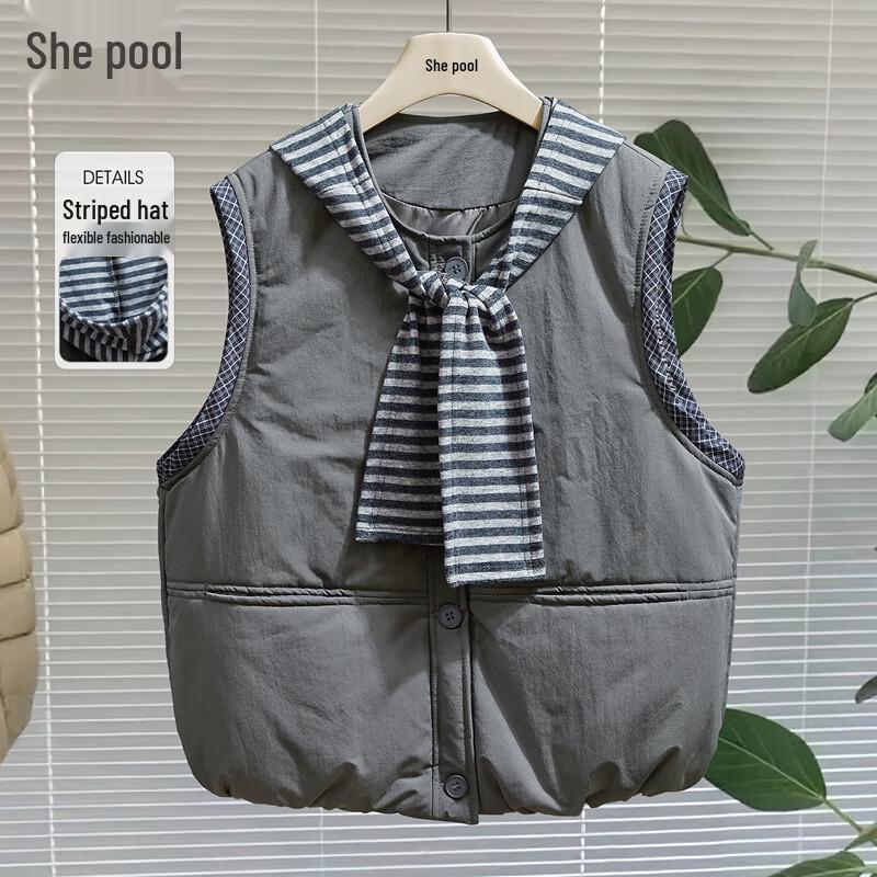 

Women s Plaid Patchwork Cotton Sleeveless Vest One Size