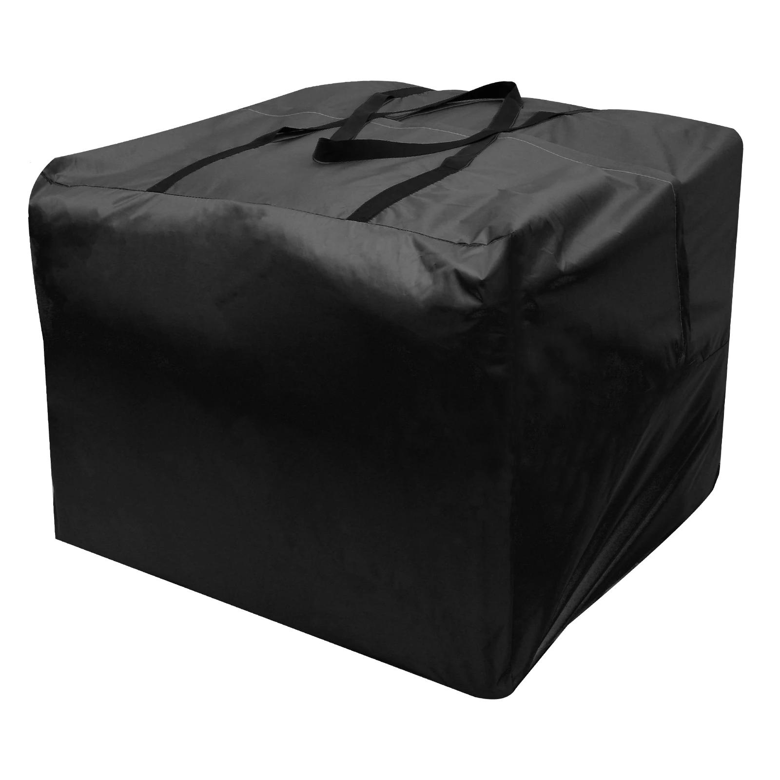 

Cushion Storage Bag with Handles Large Capacity Furniture Protective Cover Outdoor Garden Waterproof Dustproof Organizer чорний