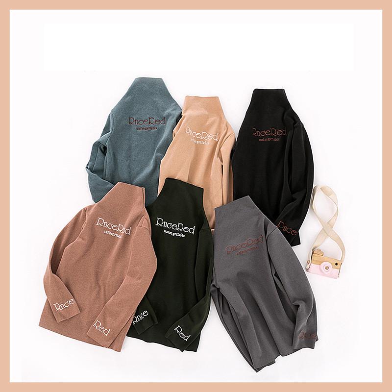 Herbst Winter Mode Pullover Kinder Junge Mädchen Warme Rollkragen Sweatshirts Brief Pullover Pullover Outwear