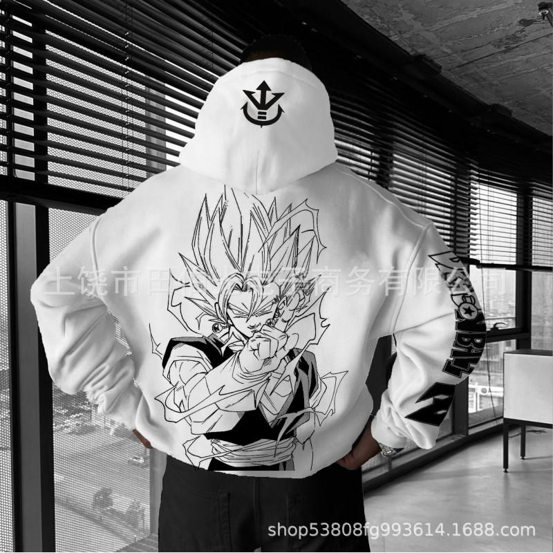 Dragon Ball Z Goku 3D Digital Print Hoodie Men Loose Fit Casual Sweatshirt