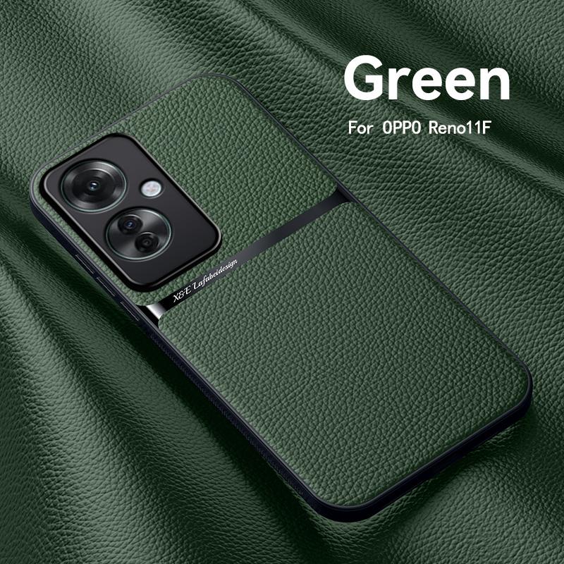 For OPPO Reno 11F 5G 6.7" Case Luxury Magnetic Holder Leather Phone Case For OPPO Reno11 F 11F 5g Silicone Shockproof Back Cover