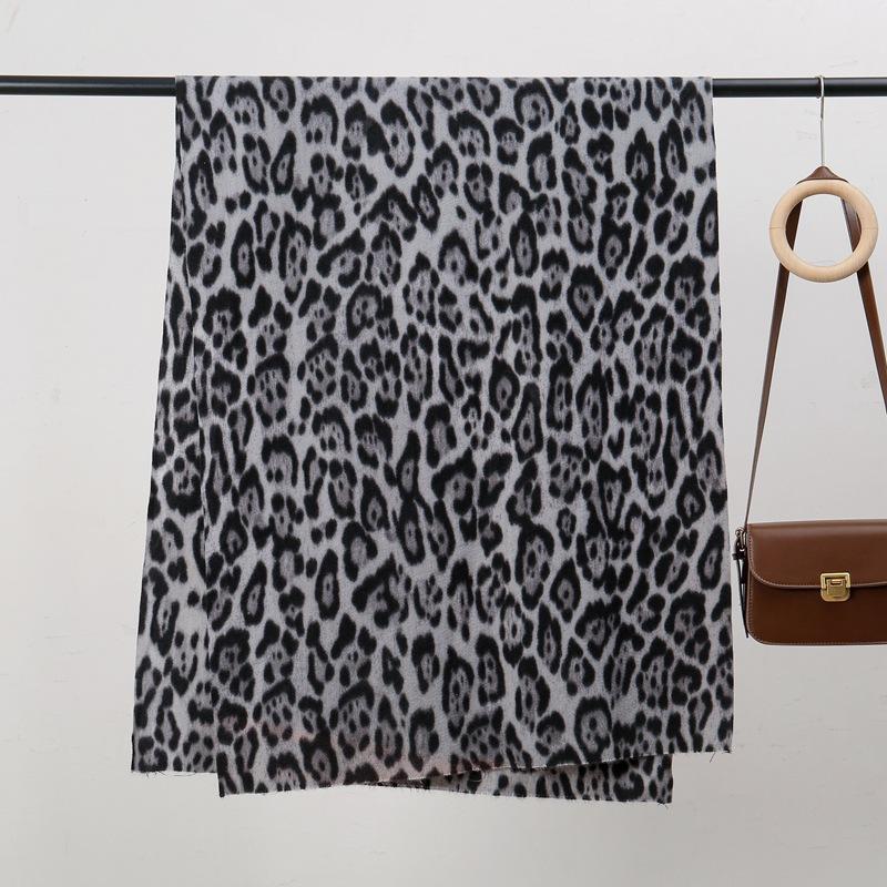 Big leopard print 70 new autumn and winter skin-friendly and warm imitation cashmere printed scarf versatile shawl