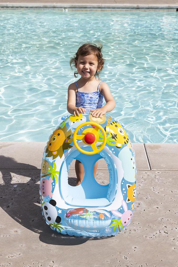 Igarashi Baby Boat with Handle Foot Insert Type with Rope 75 X 60 Cm (Animal Paradise) MHC-360