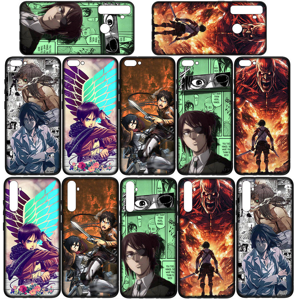 For Samsung Galaxy S25 S24 S23 S22 Ultra FE Plus A37 A57 A56 A55 A06 A16 A15 A36 A26 A35 A05 A25 A54 A34 Case Comics Attack On Titan Eren Jaeger Levi