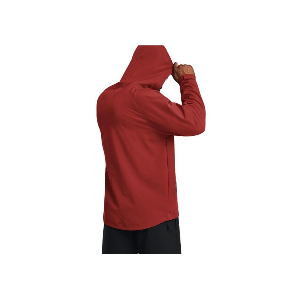 Under Armour Unstoppable Solid Color Breathable Zip Jacket Men Jackets Terracotta-Red 1370494-840