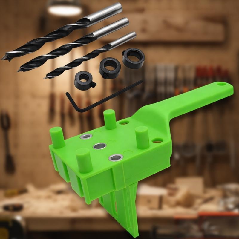 Multifunction Drill Bit Doweling Jigs Set With Depth Stop Collar For Accurate Wood Joinery And DIY Projects Cabinet Assembly
