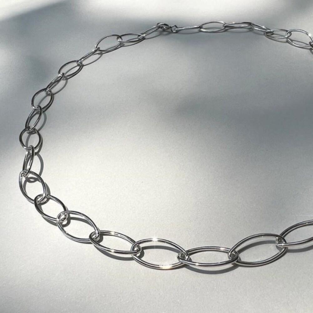 Silver 925 Glass Clip Chain Necklace (10498979)