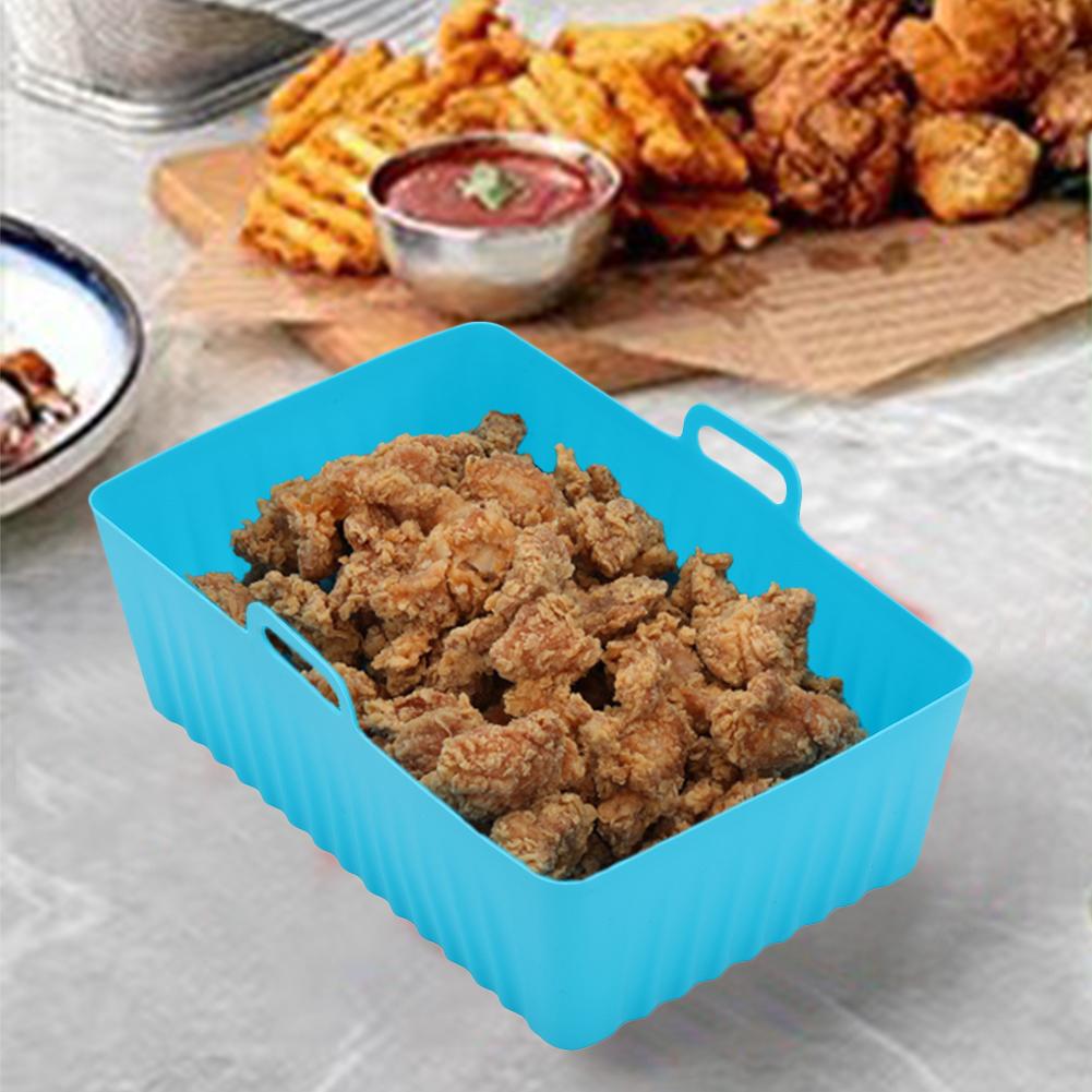 Silicone Air Fryer Tray Liner Heat-insulation Reusable Air Fryers Basket Fried Pizza Chicken Waterproof Kitchen Baking Tools