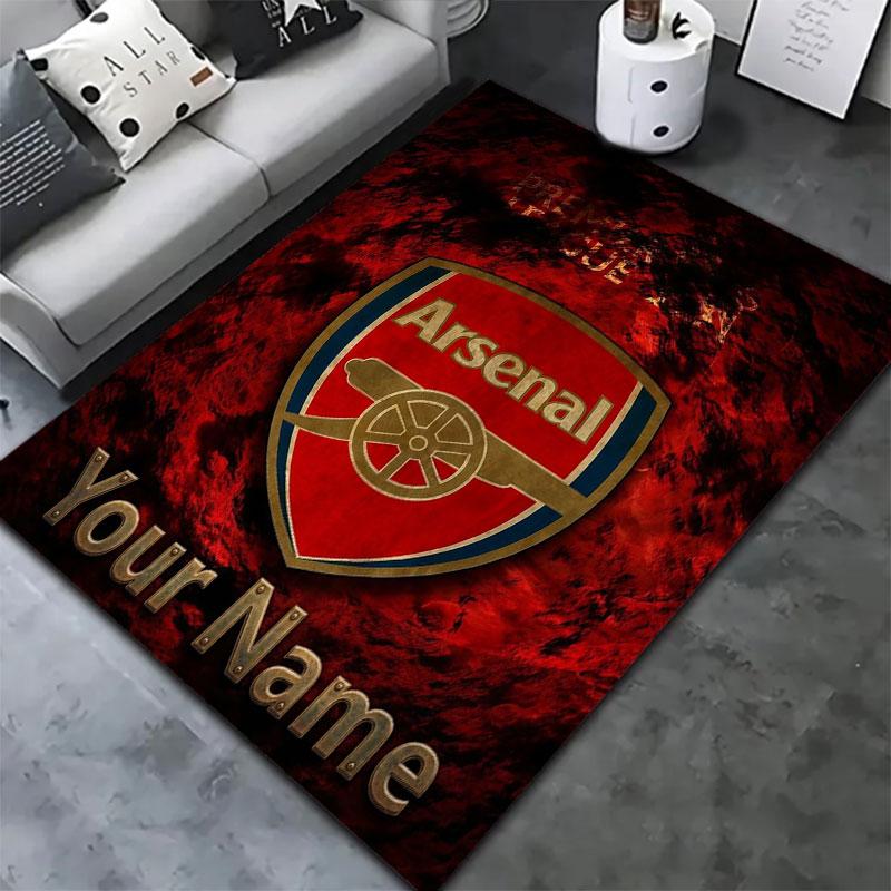Arsenal F Custom Name Carpet Rug for Living Room Bedroom Home Sofa Decoration,Kids Play Non-slip Floor Mat