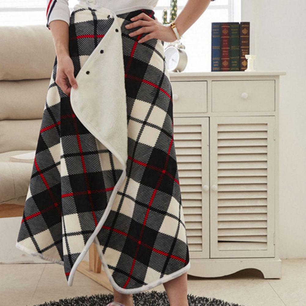 5V Wearable Heating Electric Blanket Shawl 3 Heated Level Throw Blanket USB Charging Coral Velvet 8 Heated Areas Fast Heating