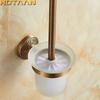 Antique Brass Color Wall Mounted Solid Aluminium Made Anti-Rust Toilet Brush Holder For Bathroom Accessories Set Bath Products