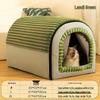 Gemütliches, geschlossenes Ganzjahres-Haustierhaus für Katzen und Hunde, abnehmbar & waschbar