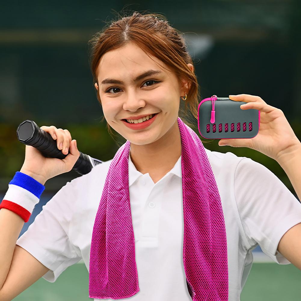 30x80cm Quick Drying Instant Cooling Towel Microfiber Portable Ice Towel with Carry Case for Gym Workout Yoga Running