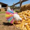 Chicken Tutu Skirt Rainbow Pet Skirt Gauze Tutu Skirt with Ribbon Ties for Your Hens Ducks Geese Small Dogs Holiday Outfit