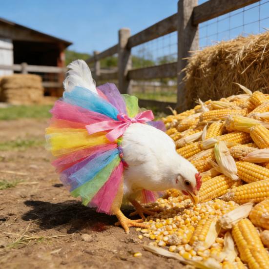 Chicken Tutu Skirt Rainbow Pet Skirt Gauze Tutu Skirt with Ribbon Ties for Your Hens Ducks Geese Small Dogs Holiday Outfit