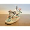 Used [Good Condition] LLADR 1442 "Looking Up" Cat/Frog Figurine