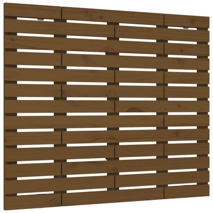 VidaXL Wall-mounted Headboard Honey Brown 96x3x91.5 Cm Solid Pine Wood 824676