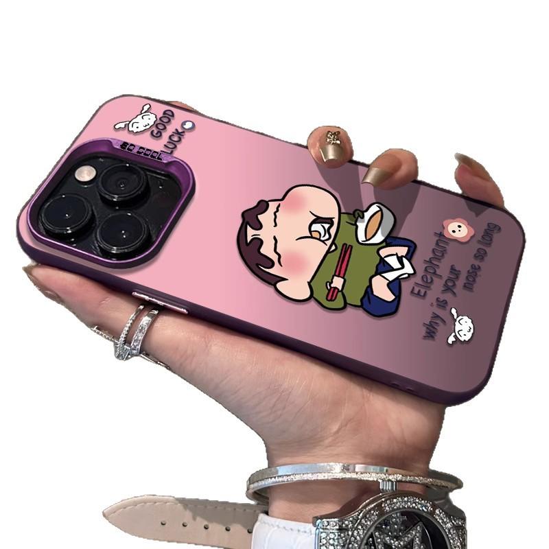 Applicable to Apple 11 trendy men's fun mobile phone case iPhone11Promax personalized new 11 all-inclusive crayon Xiaoxin