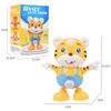 Dancing Electric Toy Cartoon Cute Small Yellow Tiger Doll Home Decor Kid Gift Baby Early Education Musical Dance Light Baby Gift