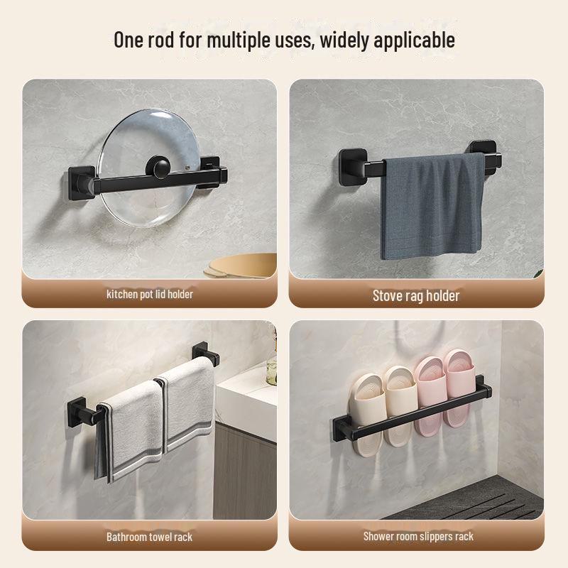 Wall-Mounted Punch-Free Bathroom Slipper Rack for Toilet or Door